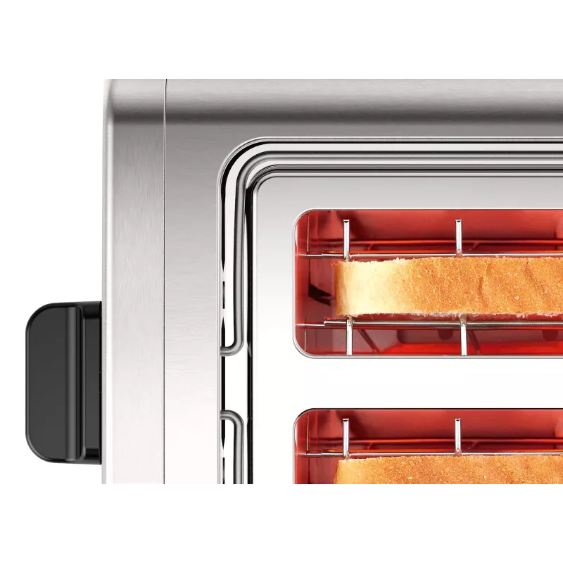 Bosch TAT4P420 Toaster 2 Scheiben 970 W Schwarz, Edelstahl