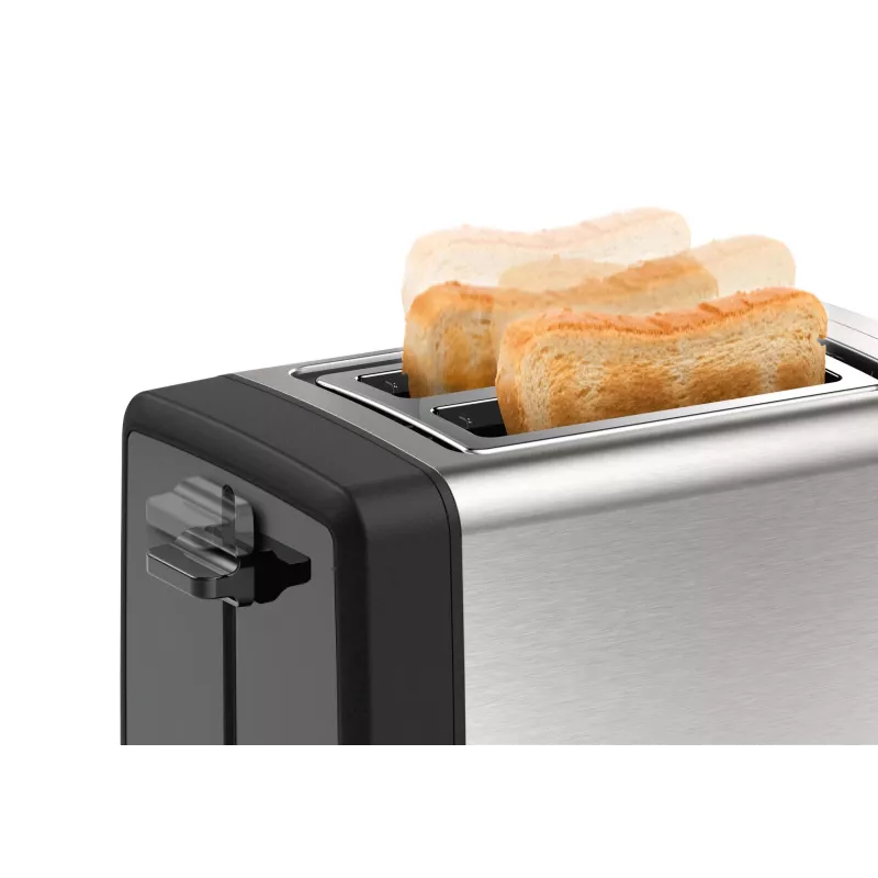Bosch TAT4P420 Toaster 2 Scheiben 970 W Schwarz, Edelstahl