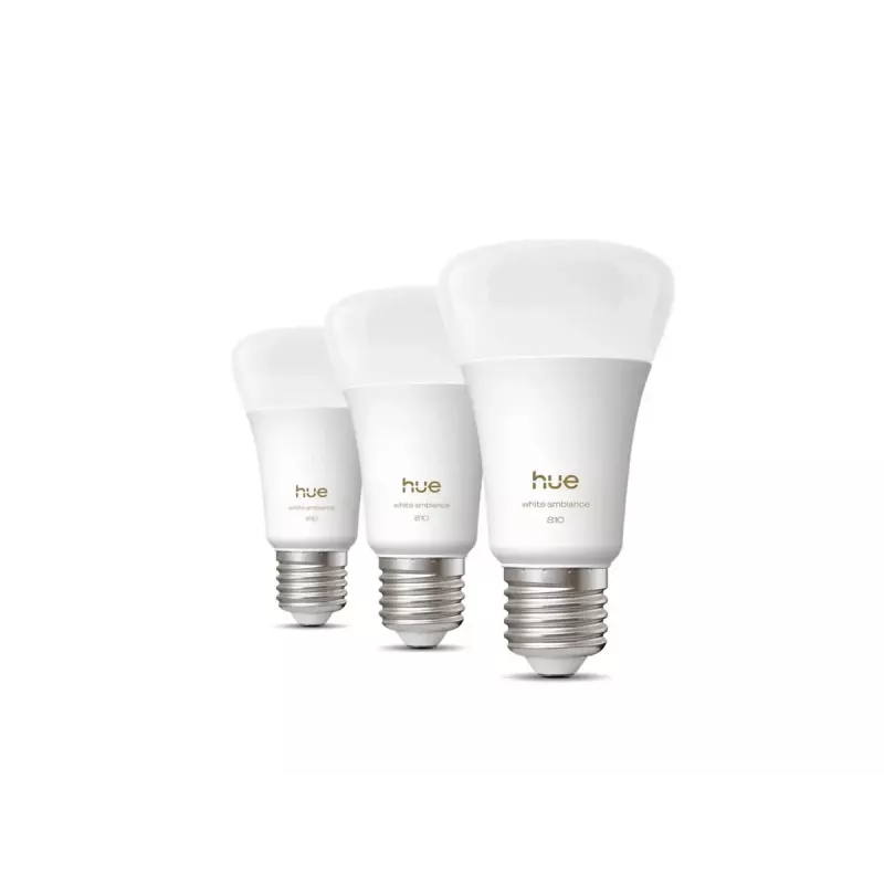 Philips Hue WA 810 A60 3P EU | E27 | 6 W | Warm- bis kaltweißes Licht | Bluetooth, Zigbee