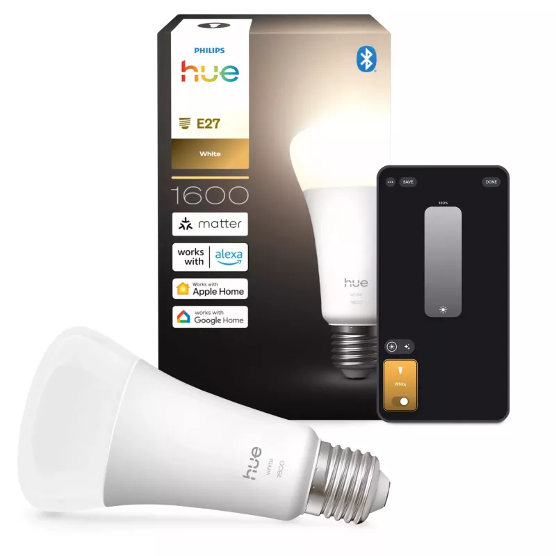 Smarte Glühbirne Philips Hue White A60 E27 1600 Lumen Bluetooth Zigbee
