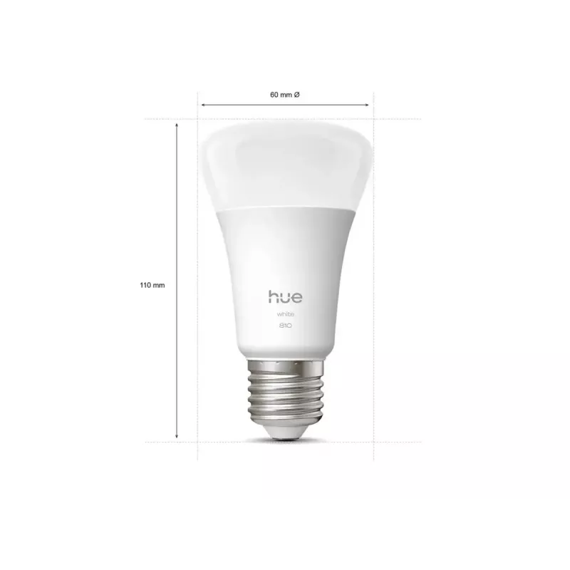 Philips Hue W 810 A60 2P EU | E27 | 7 W | Warmweißes bis tageslichtweißes Licht | Bluetooth, Zigbee