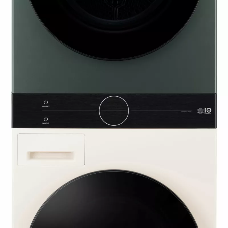 Waschtrockner LG WT1210EGF freistehend Frontlader, 22 kg, 1400 U/min, Grün/Weiß