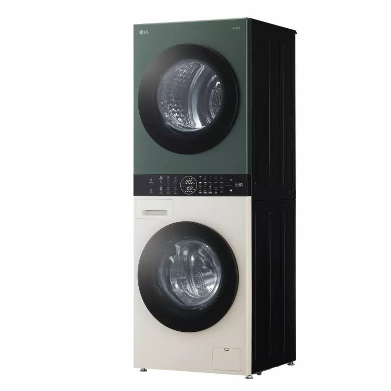 Waschtrockner LG WT1210EGF freistehend Frontlader, 22 kg, 1400 U/min, Grün/Weiß