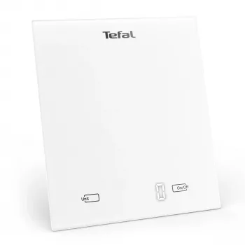 Elektronische Küchenwaage Tefal Essential BC5504V0 — 5 kg Tragkraft, 1 g Genauigkeit, LCD-Display, weiß
