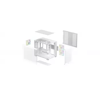PC-Gehäuse DeepCool CG330 3F Weiß — Mid-Tower ATX-Chassis, weiß