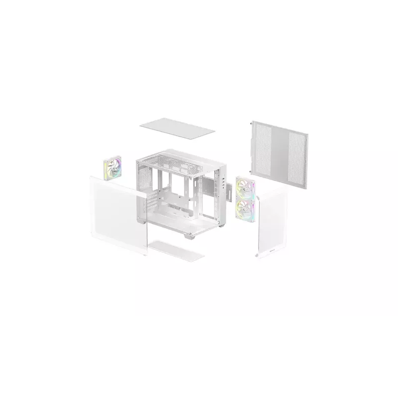 PC-Gehäuse DeepCool CG330 3F Weiß — Mid-Tower ATX-Chassis, weiß
