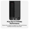 SSD-Gehäuse Hyper HD2500GL für M.2 PCIe SSD (USB4 Gen4, USB‑C) Schwarz