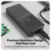 SSD-Gehäuse Hyper HD2500GL für M.2 PCIe SSD (USB4 Gen4, USB‑C) Schwarz