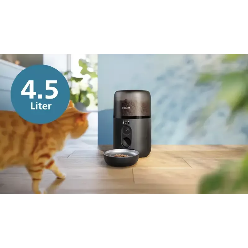Automatischer Futterautomat Philips 5000er Serie PAW5320/02 mit Kamera, 4,5 l Futter- und Wasserkapazität, Kunststoffgehäuse, für den Innenbereich