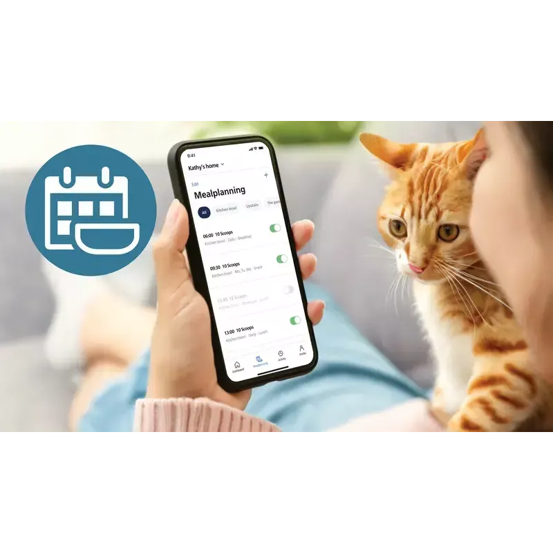 Automatischer Futterautomat Philips 5000er Serie PAW5320/02 mit Kamera, 4,5 l Futter- und Wasserkapazität, Kunststoffgehäuse, für den Innenbereich