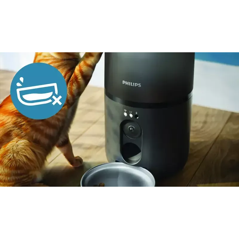 Automatischer Futterautomat Philips 5000er Serie PAW5320/02 mit Kamera, 4,5 l Futter- und Wasserkapazität, Kunststoffgehäuse, für den Innenbereich