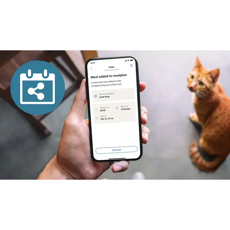 Automatischer Futterautomat Philips 5000er Serie PAW5320/02 mit Kamera, 4,5 l Futter- und Wasserkapazität, Kunststoffgehäuse, für den Innenbereich