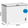 Gefriertruhe Midea MDRC411FZE01 — freistehend, 293 L Kapazität, Energieeffizienzklasse E, 14 kg/24h Gefrierleistung, weiß