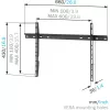 Vogel's Wandhalterung MNT 300 für Flachbildschirme bis 2,03 m (80 Zoll), Tragfähigkeit 100 kg, VESA 100x100–600x400, Schwarz