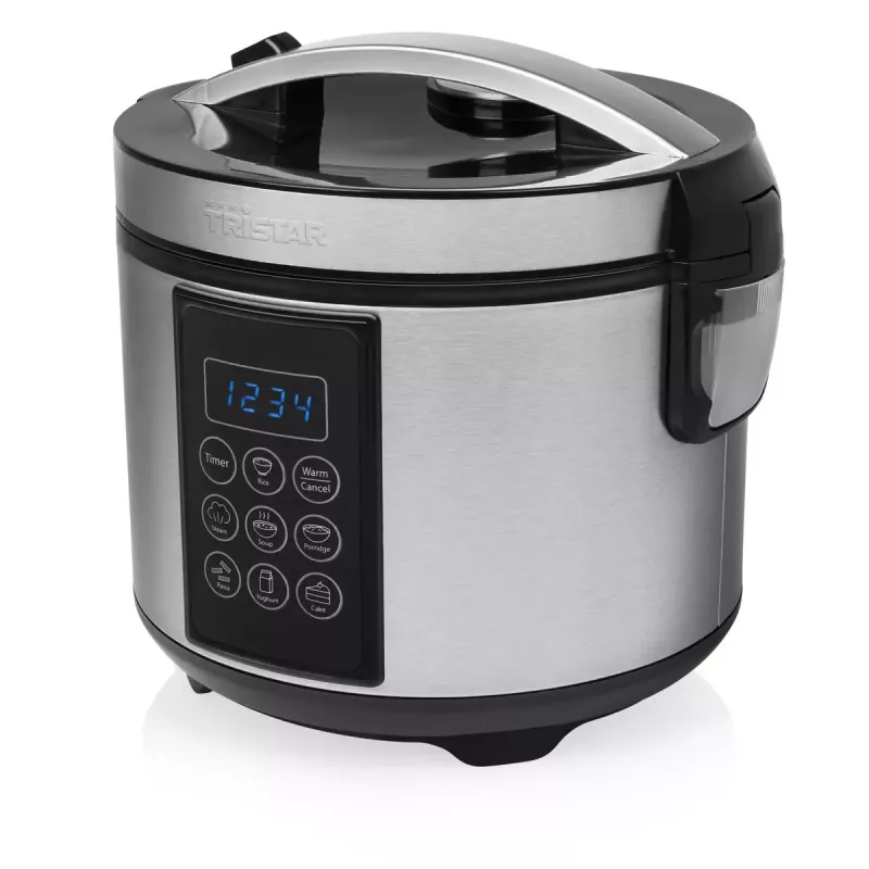 Multicooker Tristar RK-6132 — 1,5 L, 500 W, 7 Automatikprogramme, LCD, Edelstahl/Schwarz