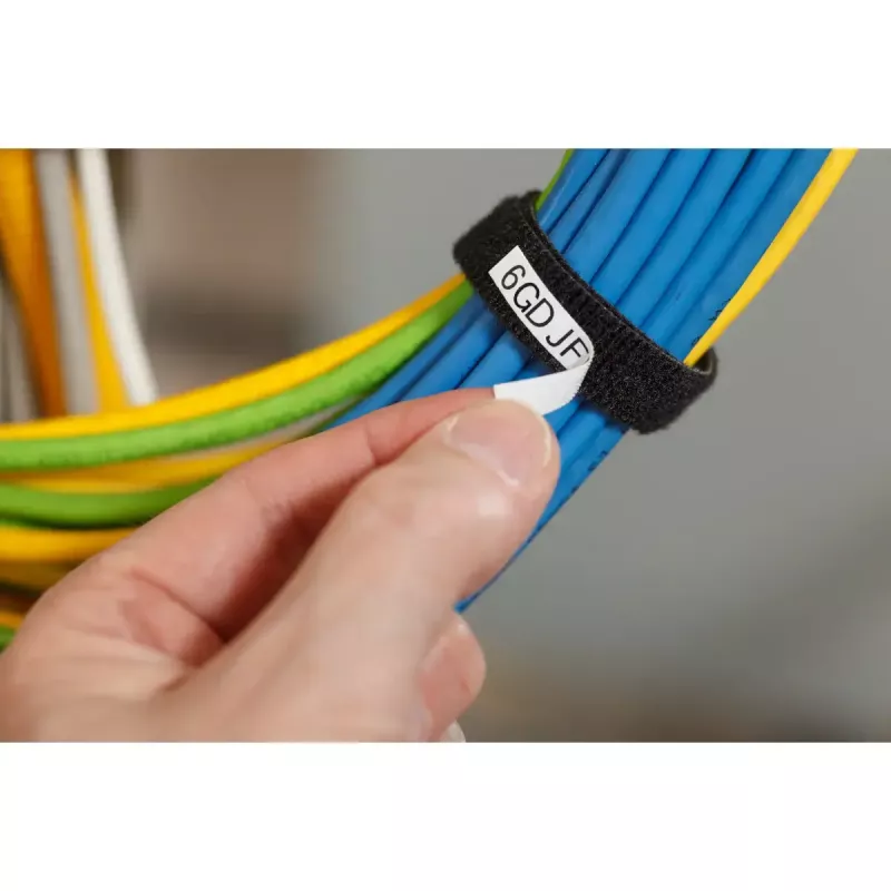 Selbstklebendes Endlosdruckeretikett Brady M21-750-414 — 1,9 cm Höhe, schwarz auf weiß