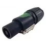 4-Pol speakON Kabelstecker EQUIP 4-polig Buchse, schwarz, 22,5×22,5 mm, 30 g