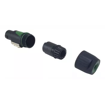 4-Pol speakON Kabelstecker EQUIP 4-polig Buchse, schwarz, 22,5×22,5 mm, 30 g