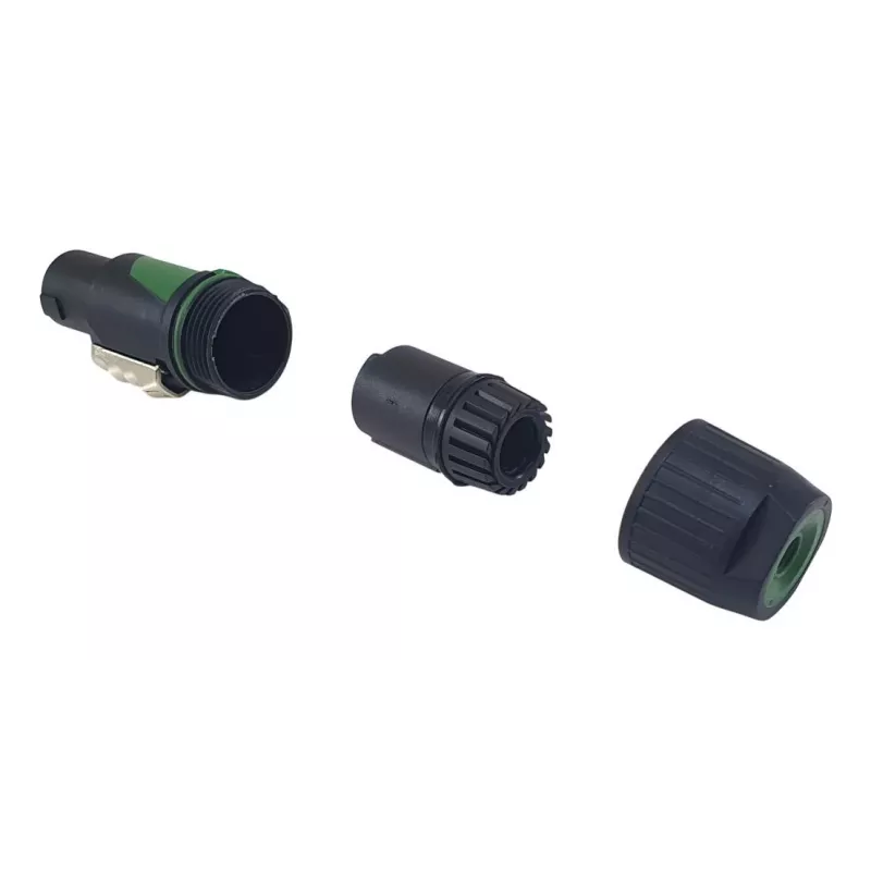 4-Pol speakON Kabelstecker EQUIP 4-polig Buchse, schwarz, 22,5×22,5 mm, 30 g