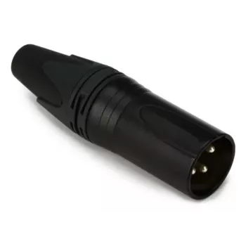 3‑poliger XLR‑Steckverbinder, männlich, EQUIP 147930, Schwarz, 3‑polig, 19×19 mm, 28,8 g