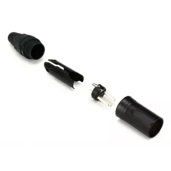 3‑poliger XLR‑Steckverbinder, männlich, EQUIP 147930, Schwarz, 3‑polig, 19×19 mm, 28,8 g