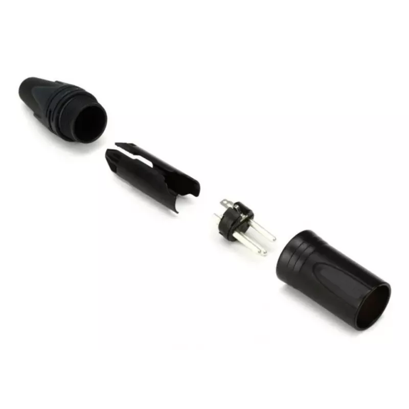 3‑poliger XLR‑Steckverbinder, männlich, EQUIP 147930, Schwarz, 3‑polig, 19×19 mm, 28,8 g