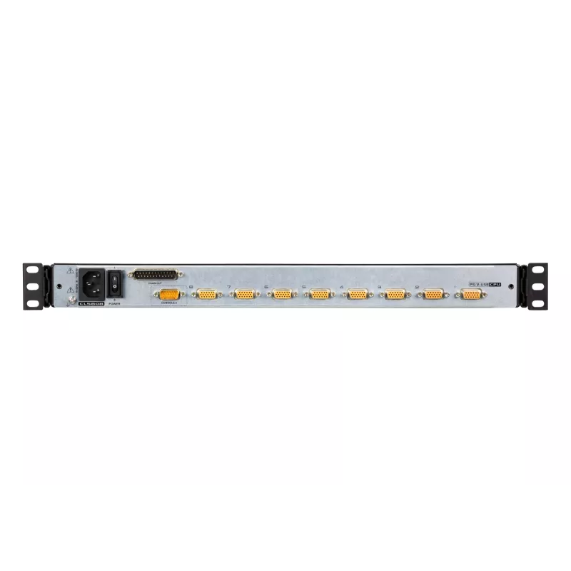 ATEN CL5808N Rack-Konsole 48,3 cm (19 Zoll) 1280 x 1024 Pixel Metall, Kunststoff Schwarz 1U