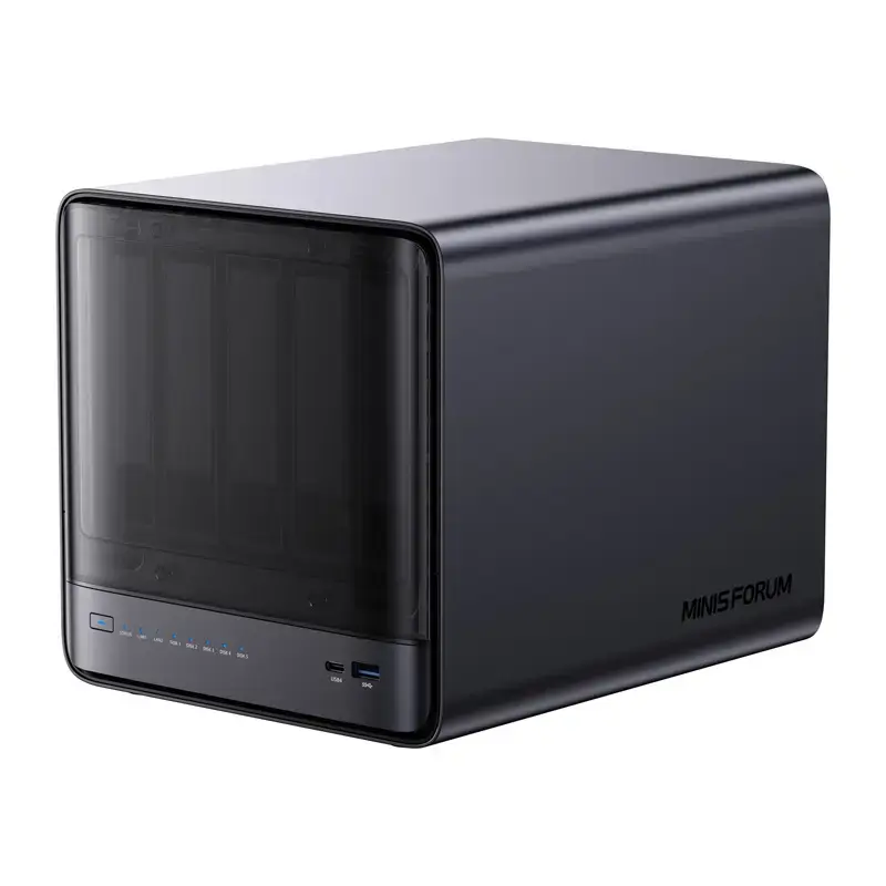 Mini-PC Minis Forum NAS N5 Pro AMD Ryzen AI 9 HX Pro 370, 32 GB RAM, 128 GB Speicher