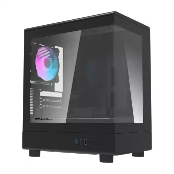 Computergehäuse DarkFlash DB330M Schwarz v2 mit drei vorinstallierten Lüftern