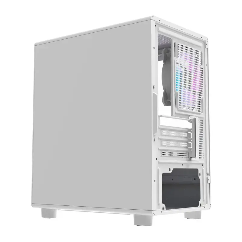 Darkflash Computergehäuse DB330M Weiß v2 mit drei vorinstallierten Lüftern, micro-ATX/mATX-Unterstützung