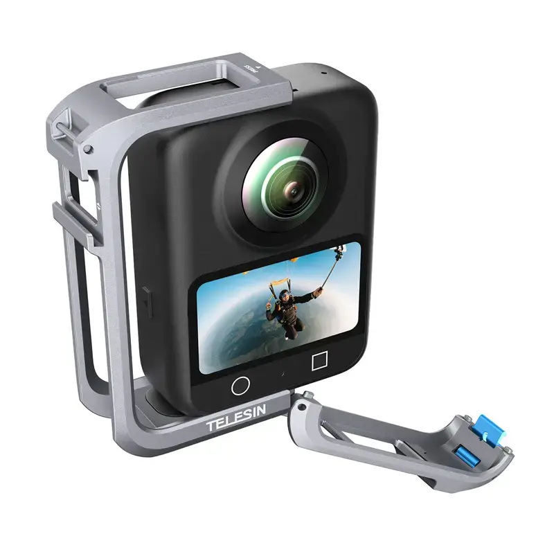 Metall-Schutzkäfig Telesin für DJI Osmo 360 – leichter Metallrahmen, Befestigungspunkte