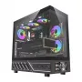 Computergehäuse DarkFlash DS950V mit Frontdisplay (schwarz) und 6 vorinstallierten Lüftern