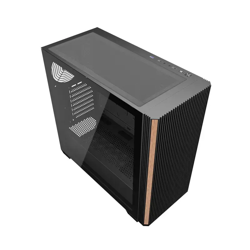ATX-Computergehäuse Darkflash DS900WS — Midi-Tower, ohne Lüfter, schwarz