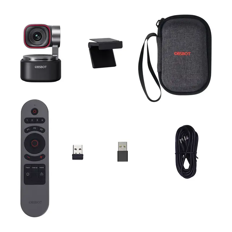 OBSBOT Tiny 3 Remote Combo — kompakte KI-Webcam mit Fernbedienung
