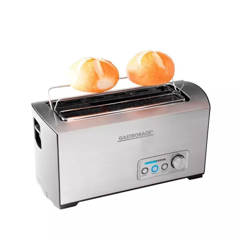 Toaster Gastroback Design Pro 4S 2 Scheiben 1500 W Schwarz Edelstahl