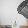 Elektrischer Wasserkocher GASTROBACK Design Cool Touch 1,5 L 2200 W, Edelstahl/Schwarz