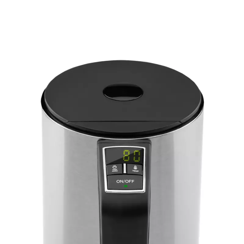 Elektrischer Wasserkocher GASTROBACK Design Cool Touch 1,5 L 2200 W, Edelstahl/Schwarz