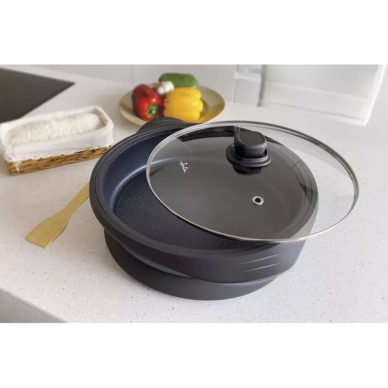 Elektrische Paellapfanne Jata PE640 — rund, 34 cm Innendurchmesser, Waben-Antihaftbeschichtung, 1600 W, 230 V