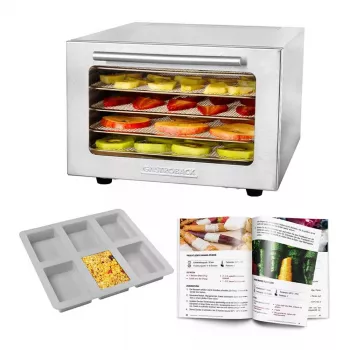 Dörrautomat GASTROBACK Mini Professional 400 W, Edelstahl, Timer bis zu 24 h, 282×347×206 mm