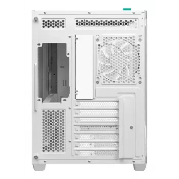 PC-Tower-Gehäuse DeepCool CG530U 4F Weiß — hinteres Netzteil, unterstützt 3x120 mm Seiten- + 1x120 mm Hecklüfter, 120/140 mm Lüfterhalterungen, 2,5-Zoll- und 3,5-Zoll-HDD