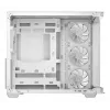 PC-Tower-Gehäuse DeepCool CG530U 4F Weiß — hinteres Netzteil, unterstützt 3x120 mm Seiten- + 1x120 mm Hecklüfter, 120/140 mm Lüfterhalterungen, 2,5-Zoll- und 3,5-Zoll-HDD