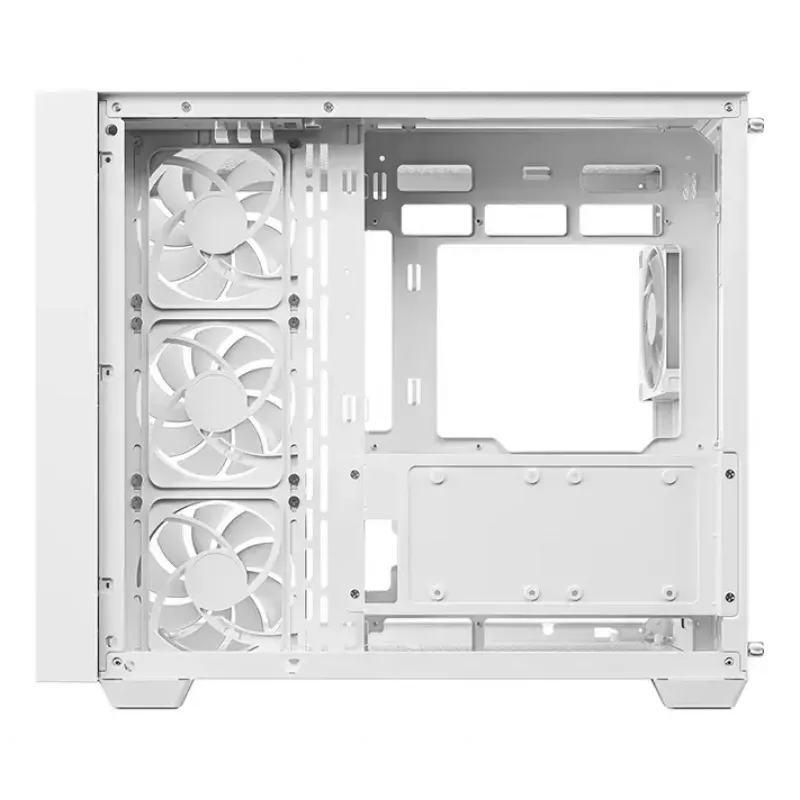 PC-Tower-Gehäuse DeepCool CG530U 4F Weiß — hinteres Netzteil, unterstützt 3x120 mm Seiten- + 1x120 mm Hecklüfter, 120/140 mm Lüfterhalterungen, 2,5-Zoll- und 3,5-Zoll-HDD