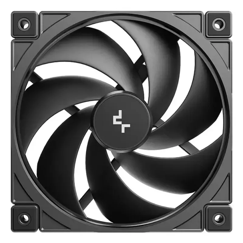Computer-Gehäuselüfter DeepCool FD12 V2 120 mm Schwarz, 500–2500 U/min, Hydrauliklager, 4 Stück