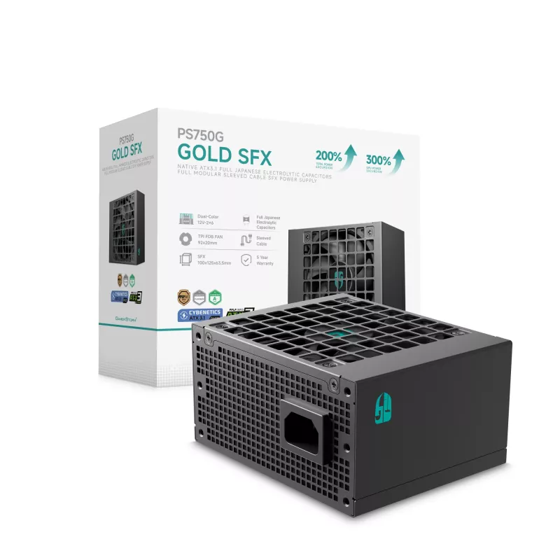 Netzteil DeepCool Gamer Storm PS750G 750 W ATX 20+4 Pin, FDB-Lüfter 92 mm, Schwarz