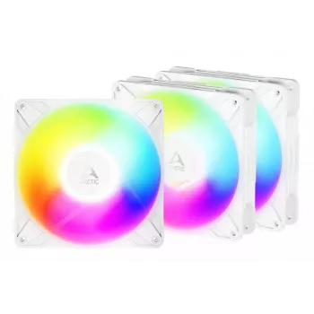 ARCTIC Freezer P14 Pro Reverse A-RGB (White) - 3 Pack - 140 mm A-RGB PWM-Lüfter mit Kabel-Splitter