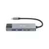 Equip 5-in-1 Multifunktionsadapter, 2,5GbE, USB-A x 2, USB-C x 1, USB-C, 100W USB PD