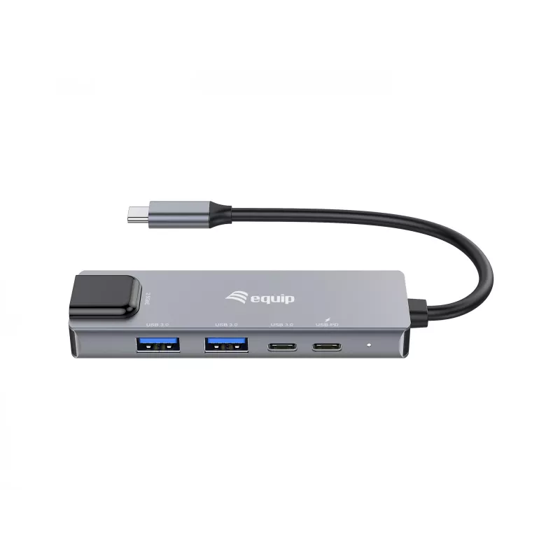 Equip 5-in-1 Multifunktionsadapter, 2,5GbE, USB-A x 2, USB-C x 1, USB-C, 100W USB PD