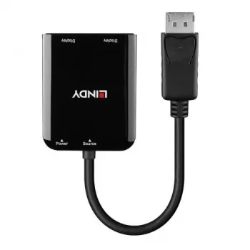 Lindy DisplayPort auf 2 Port HDMI MST Hub, DisplayPort, 2 x HDMI, Stecker, Buchse, Gerade, Gerade