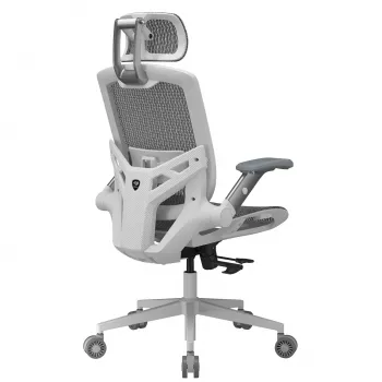 Universal-Gamingstuhl Cougar CGR-SPO-WHW — weiße Sitzfläche und Rückenlehne, max. Belastung 120 kg, Höhe 1170–1310 mm, Breite 680 mm