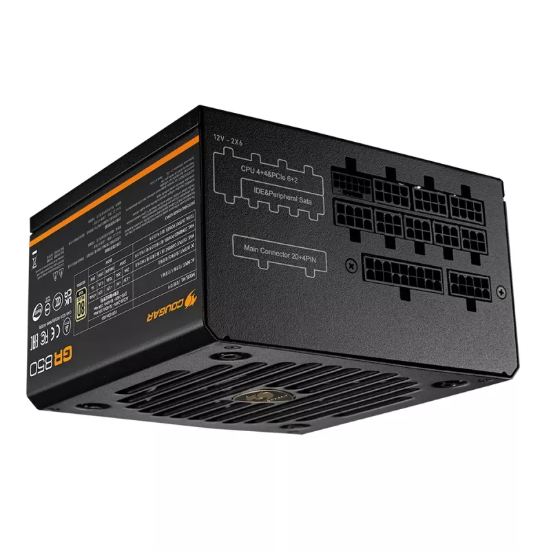 Netzteil Cougar GR 850W ATX3.1 PCIe 5.1 80 PLUS Gold, 850 W, 20+4-Pin ATX, 120-mm-Lüfter, schwarz